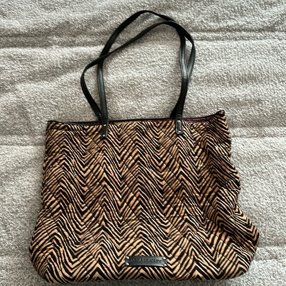Brown zebra vera Bradley tote bag